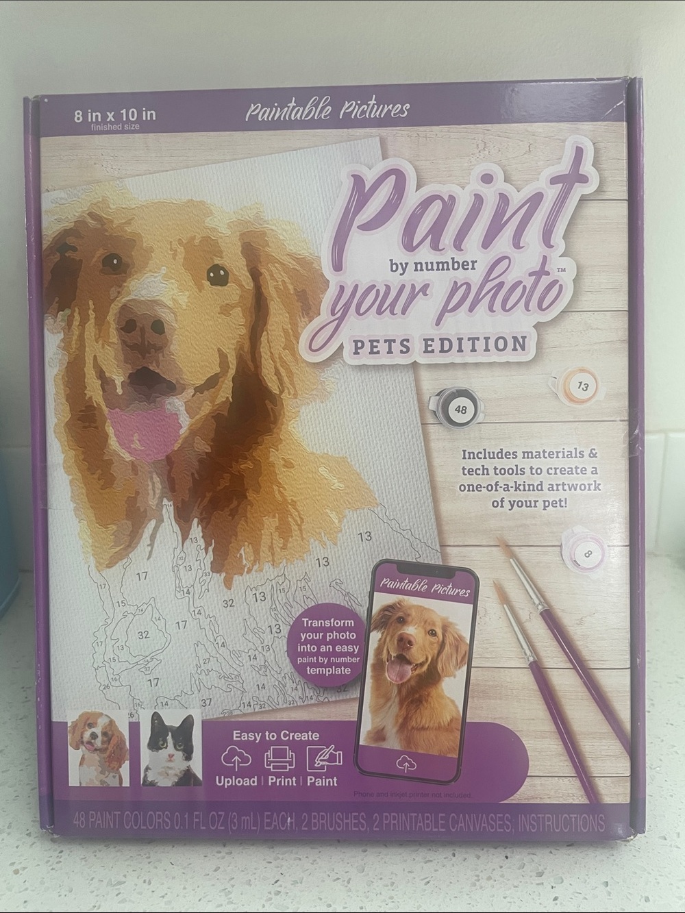 Paint by Number Your Photo Pets Edition Canvas Kit